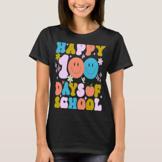 Zum 100. Schullehrer Kinder Retro Groov T-Shirt