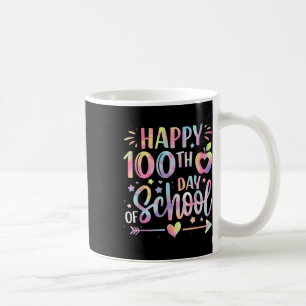 Zum 100. Schultag Gefärbte Krawatte Regenbogen 100 Kaffeetasse