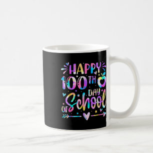 Zum 100. Schultag Gefärbte Krawatte Regenbogen 100 Kaffeetasse