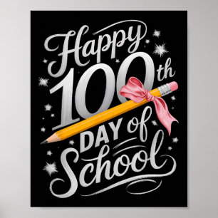 Zum 100. Schultag Gefärbte Krawatte Regenbogen 100 Poster