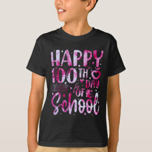 Zum 100. Schultag Gefärbte Krawatte Regenbogen 100 T-Shirt