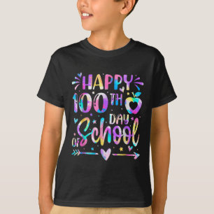 Zum 100. Schultag Gefärbte Krawatte Regenbogen 100 T-Shirt