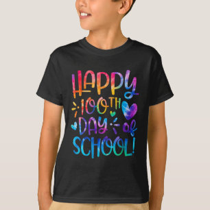 Zum 100. Schultag Gefärbte Krawatte Regenbogen 100 T-Shirt