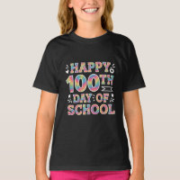 Zum 100. Schultag Gefärbte Krawatte Regenbogen 100