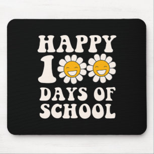 Zum 100. Schultag Retro Groovy Niedlich Graphi Mousepad