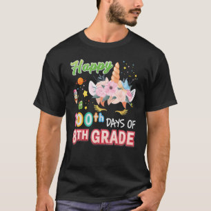 Zum 100. Tag des 8. Grades Unicorn 100 Tage Scho T-Shirt