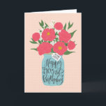 Zum 103. Geburtstag Sister w Mason Jar der Blume Karte<br><div class="desc">Ein Maurerkirsch gefüllt mit einem herrlichen Haufen von Bäuerchen und weißen Blume mit den handgeschriebenen Worten 'Für meine Schwester' auf dem Etikett und 'Glücklicher 103. Geburtstag' auf dem Maurerkirsch. Die perfekte Geburtstagskarte zum Geburtstag deiner Schwester! © Ness Nordberg</div>
