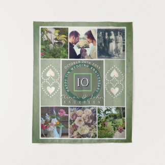 "Zum 10. Jubiläum" 6 Fotos Farbe Zinn Wandteppich