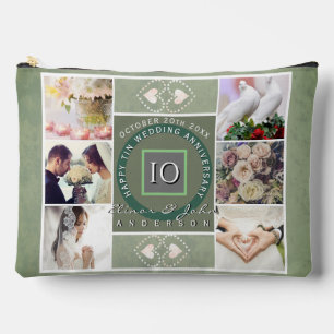 "Zum 10. Jubiläum" 6 Fotos Farbe Zinn Zubehörtasche