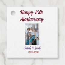 Zum 10. Jubiläum Foto Hochzeitspaar Name d