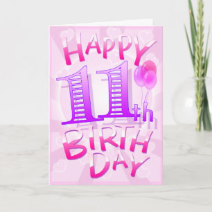 Zum 11. Geburtstag Karte