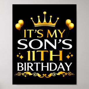 Zum 11. Geburtstag meines Sohnes Herzlichen Glückw Poster