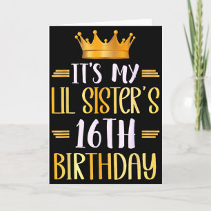 Zum 16. Geburtstag meiner kleinen Schwester Herzli Karte