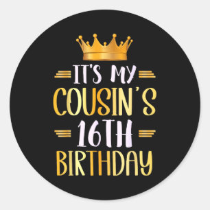 Zum 16. Geburtstag meines Cousins Alles Gute zum 1 Runder Aufkleber