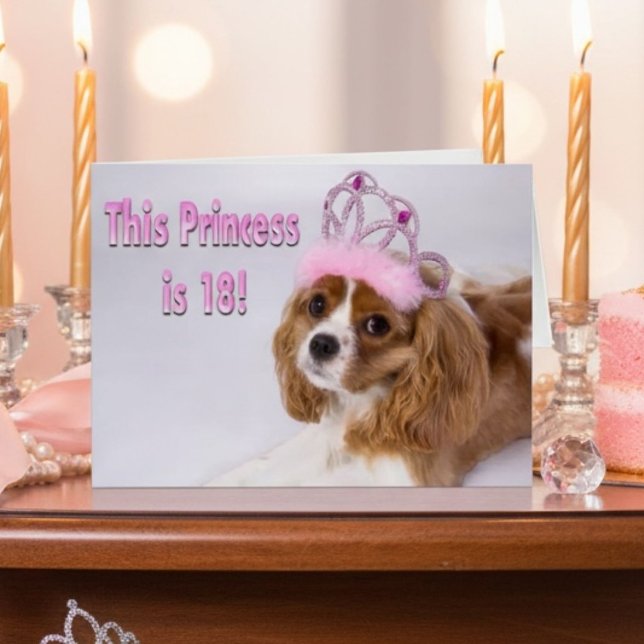 Zum 18. Geburtstag Cavalier King Charles Card (Von Creator hochgeladen)