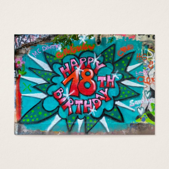 Zum 18. Geburtstag Graffiti (Vorderseite)