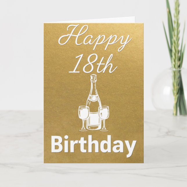 Zum 18. Geburtstag Karte (Vorderseite)