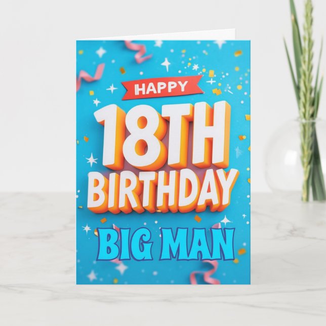 Zum 18. Geburtstag Karte (Vorderseite)