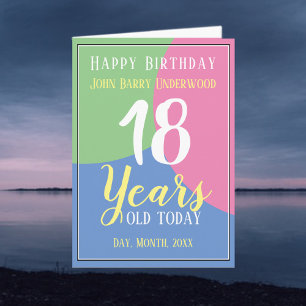 Zum 18. Geburtstag Karte