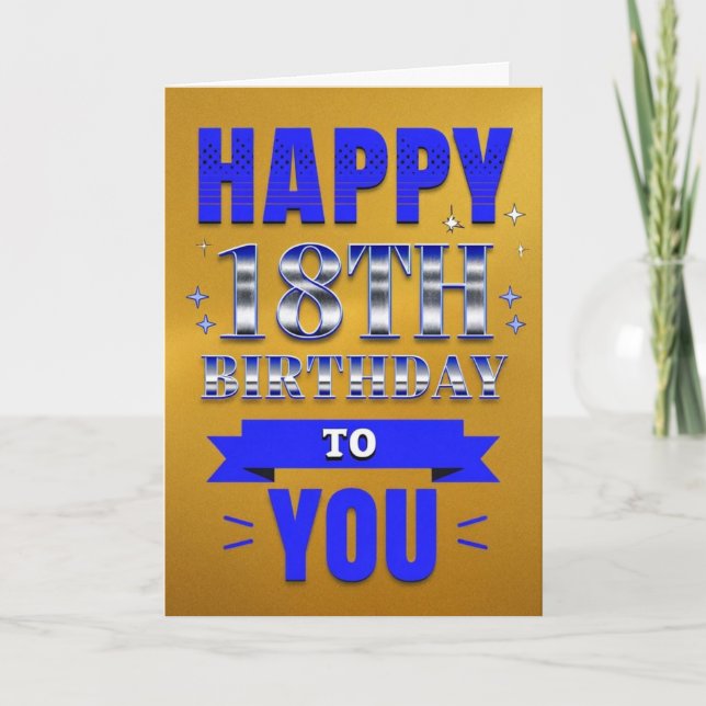Zum 18. Geburtstag Karte (Vorderseite)