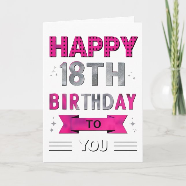 Zum 18. Geburtstag Karte (Vorderseite)