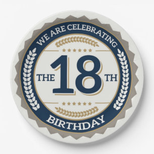 Zum 18. Geburtstag Pappteller