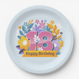 Zum 18. Geburtstag Pappteller