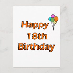 Zum 18. Geburtstag Postkarte