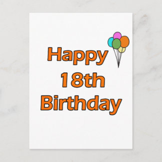 Zum 18. Geburtstag Postkarte