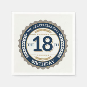 Zum 18. Geburtstag Serviette