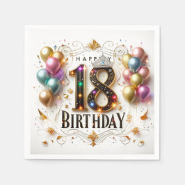 Zum 18. Geburtstag Serviette