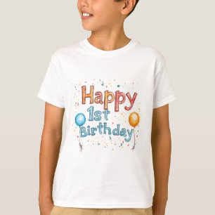 Zum 1. Geburtstag - farbenfrohe Geburtstagsgestalt T-Shirt