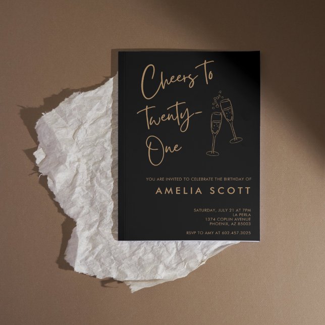 Zum 21. Geburtstag des 21. Schwarzen Goldes Einladung (Von Creator hochgeladen)