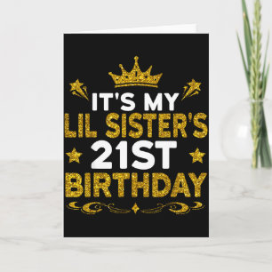 Zum 21. Geburtstag meiner kleinen Schwester Herzli Karte