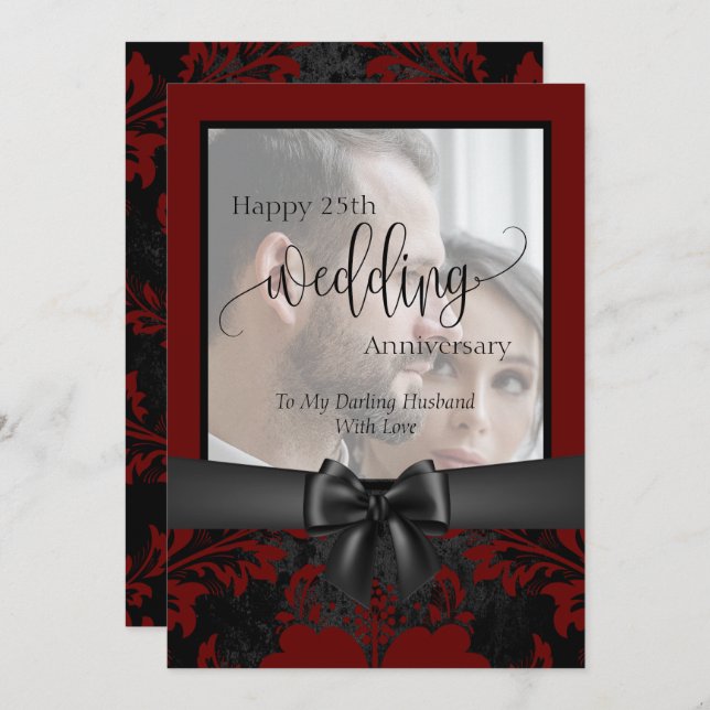 Zum 25. Geburtstag des Fotos Einladung (Vorne/Hinten)