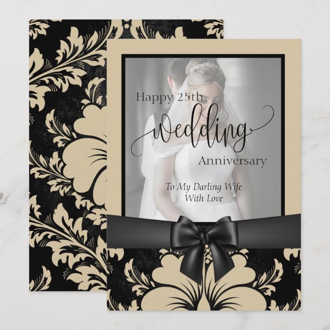 Zum 25. Geburtstag des Fotos Einladung (Vorne/Hinten)