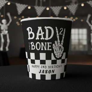 Zum 2. Geburtstag - Bad 2 the Bone Skelett Party Pappbecher