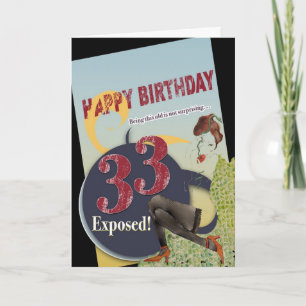 Zum 33. Geburtstag im Vintagen Alter von 33 Jahren Karte