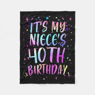 Zum 40. Geburtstag meiner Nichte Buntes Happy 40 J Fleecedecke