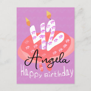 Zum 42. Geburtstag Donut Cake Postkarte