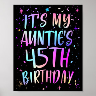 Zum 45. Geburtstag meiner Tante Buntes Glücklicher Poster