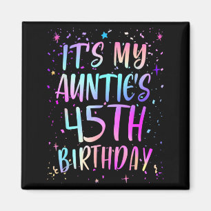 Zum 45. Geburtstag meiner Tante Buntes Happy 45 Ja Magnet