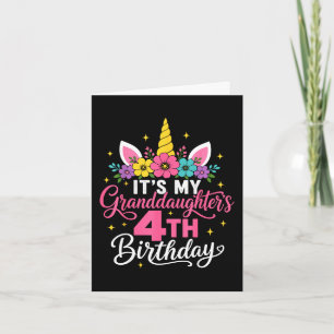 Zum 4. Geburtstag meiner Enkelin Einhorn-Oma Karte