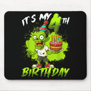 Zum 4. Geburtstag Zombie 4 Jahre Alt Frohe Hallo Mousepad