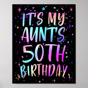 Zum 50. Geburtstag meiner Tante Buntes Happy 50 Ye Poster