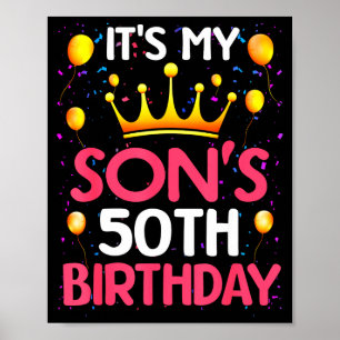 Zum 50. Geburtstag meines Sohnes Herzlichen Glückw Poster