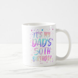 Zum 50. Geburtstag meines Vaters Farbige Glückwüns Kaffeetasse