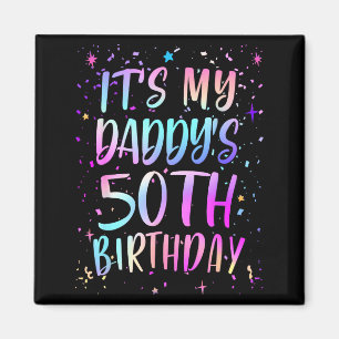 Zum 50. Geburtstag meines Vaters Farbige Glückwüns Magnet
