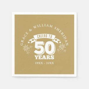 Zum 50. goldenen Hochzeitstag alles Gute Serviette
