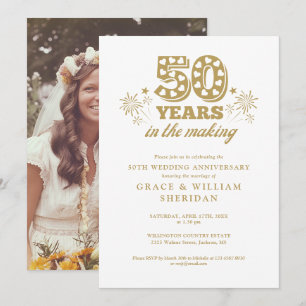 Zum 50. Hochzeitstag In The Making Foto Einladung